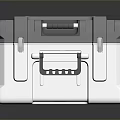 Industrial Equipment Storage Case Heavy Duty Durable Design with Reinforced Edges and Lockable Latch Gray