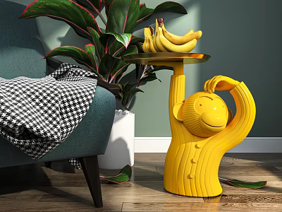 Modern side a few monkeys side a few 3d model