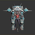 Modern Robot Mech Warrior Machine Battlearm Mechanical Battlearm Machine Warrior 3d model