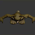 3D Rabbit Character With Yellow Body Purple Bow Tie And Standing Pose