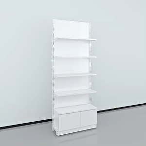 Family White Side Cabinet Wall Shelf Supermarket Shelf Supermarket Cabinet Iron Frame Cabinet Floor Cabinet Bringer Laminates 3d model