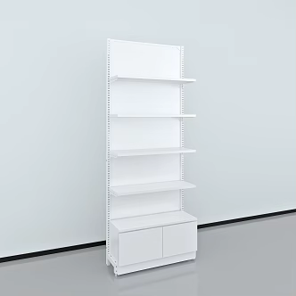 Family White Side Cabinet Wall Shelf Supermarket Shelf Supermarket Cabinet Iron Frame Cabinet Floor Cabinet Bringer Laminates 3d model