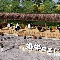 Modern Farm Village Ecological Ranch Park Dairy Farm Thatch Breeding Corridor Shelf Cattle Shed Farm Paradise 3d model