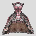Pink Princess Dress With Bow Accents Lace Details And Layered Ruffles