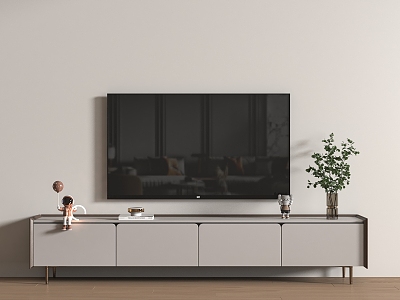 Modern TV Cabinet Floor Cabinet Wood 3d model