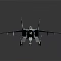 Blue And White Fighter Jet Model With Red Star Markings On Wings And Detailed Design