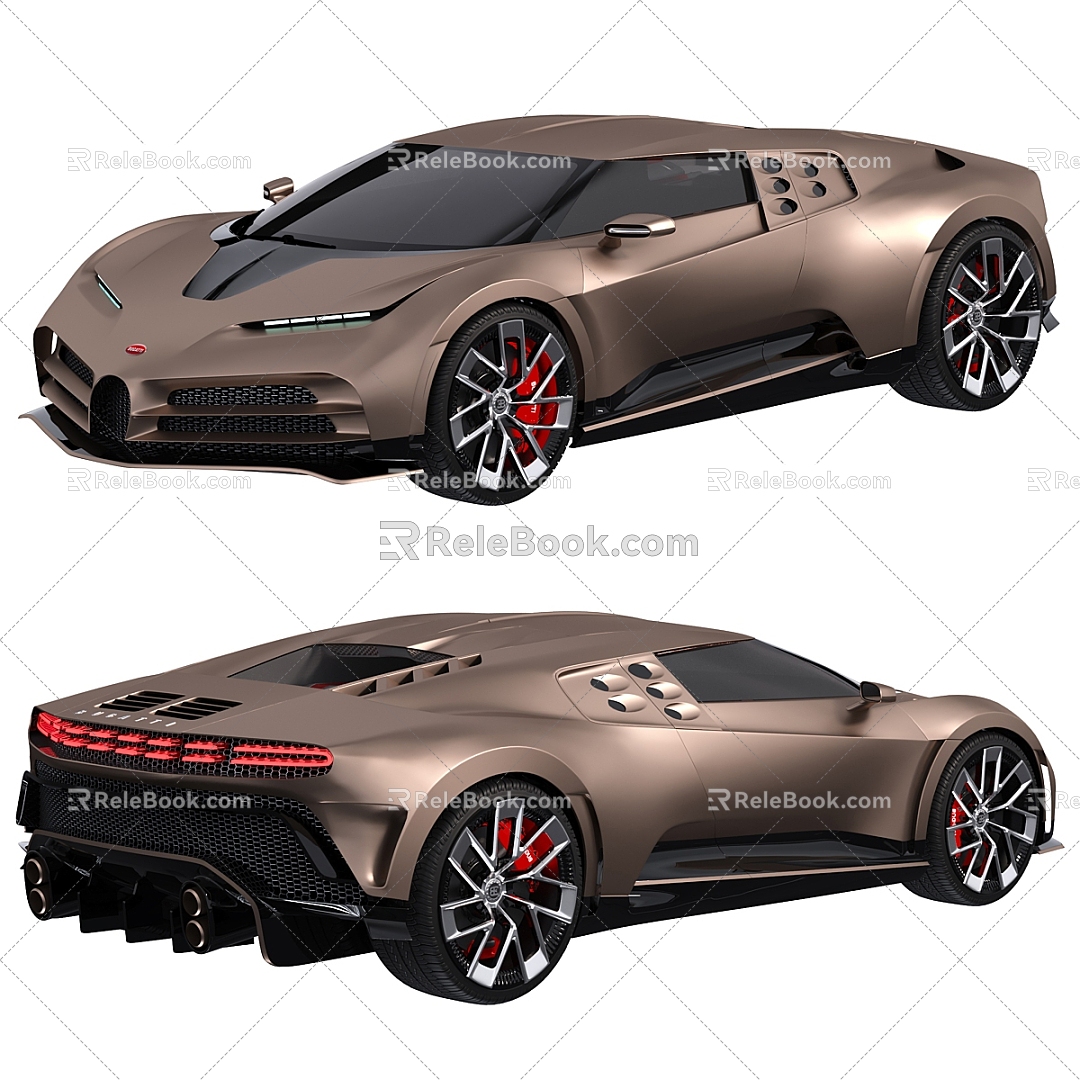 Modern sports car Bugatti Veyron 3d model