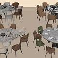 Dining Table and Chair Round Dining Table and Chair Box Round Dining Table and Chair Dining Table and Chair 3d model