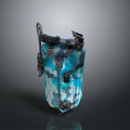 Blue Camouflage Backpack Style Weapon with Black Accessories Straps and Modern Design