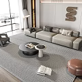 Modern sofa coffee table combination 3d model