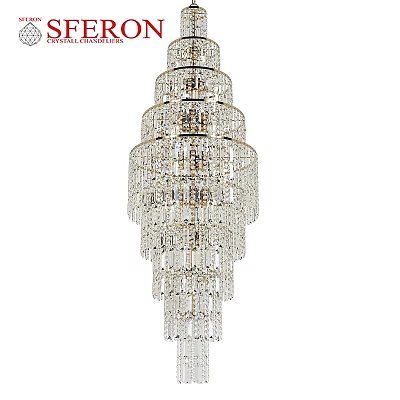 Elegant Luxury Crystal Chandelier With Multi Tiered Design And Sparkling Pendant Details 3d model