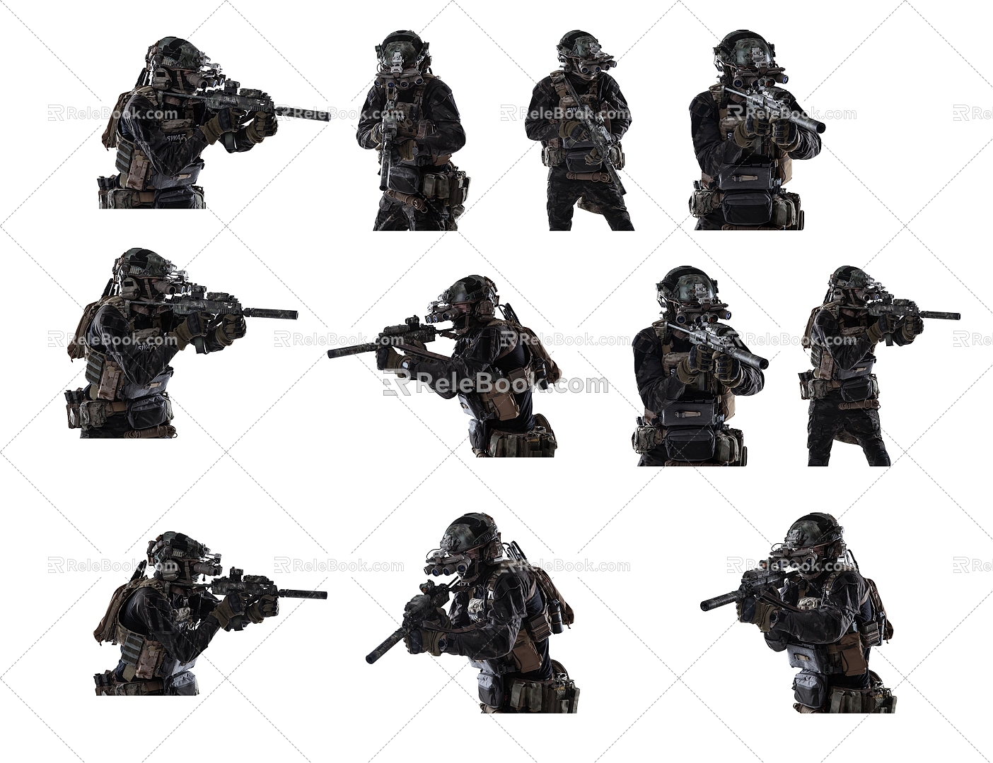 Characters Special Forces 3d model