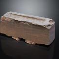 Ancient Stone Carved Architectural Structure With Intricate Relief And Base Feet