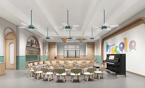 Modern Kindergarten Classroom 3d model