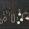 Modern Stylish Pendant Lights With Various Geometric Shapes And Sleek Metal Frames