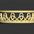 Golden Decorative Bracelet With Intricate Filigree Patterns And Shiny Surface