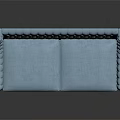 Light blue diamond tufted two-seater sofa with modern minimalist design