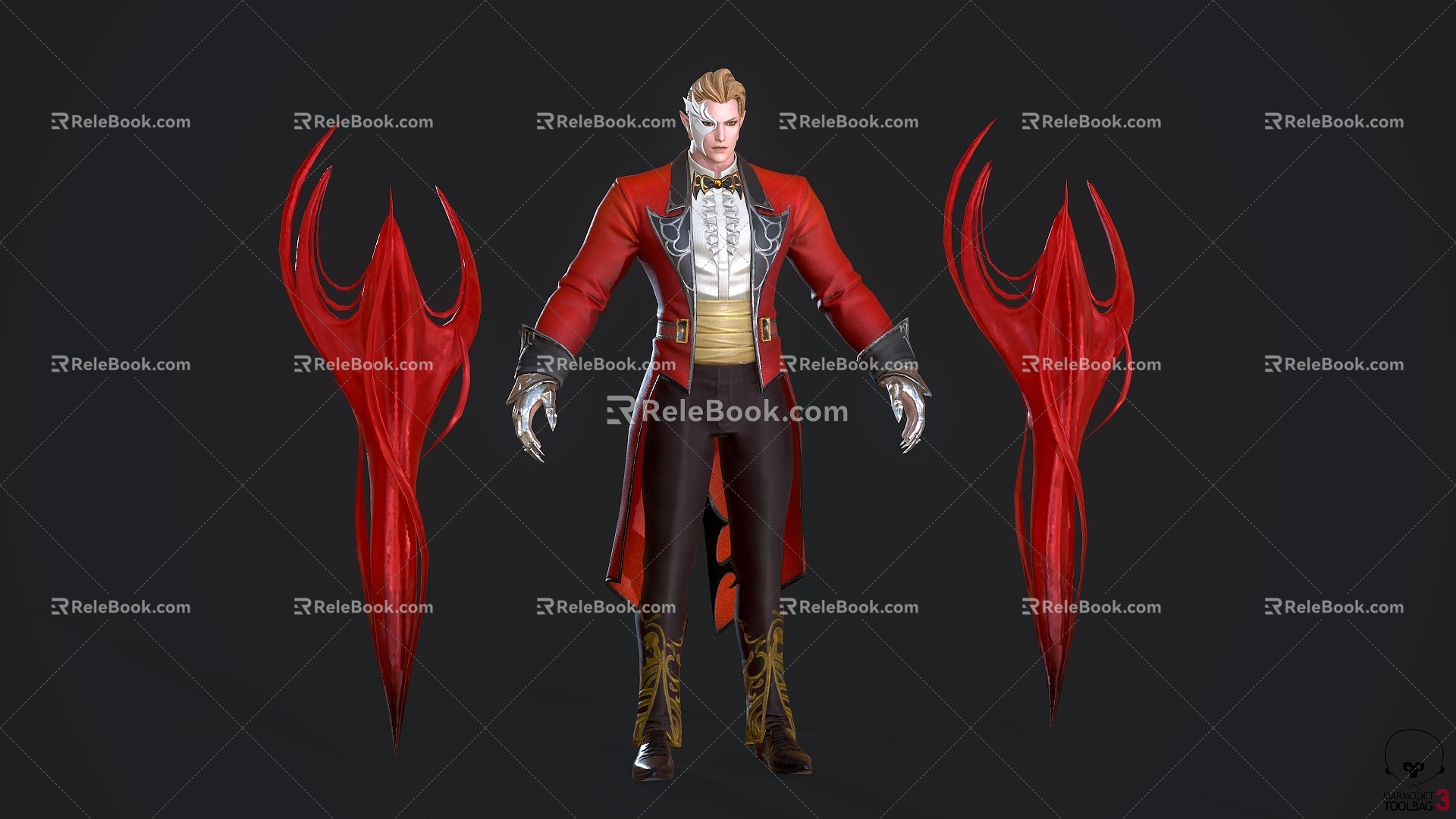 Game Character Scarlet Male Warrior Anime Character 3d model