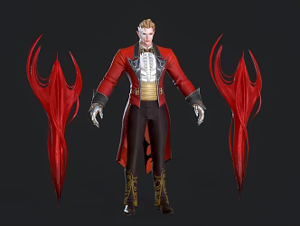 Game Character Scarlet Male Warrior Anime Character 3d model