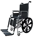 Durable Manual Wheelchair Medical Device With Black Seat Footrests And Silver Frame And Black Wheels