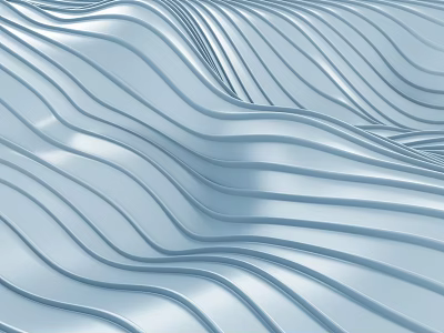 3D Textured Light Blue Wavy Lines Modern Background Wall Design 3d model