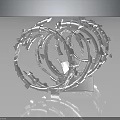 Intricate Metallic Mechanical Equipment With Interconnected Rings And Structural Components