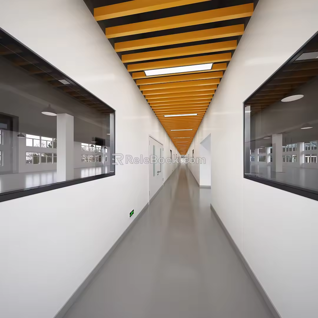 Workshop aisle office aisle workshop corridor 3d model