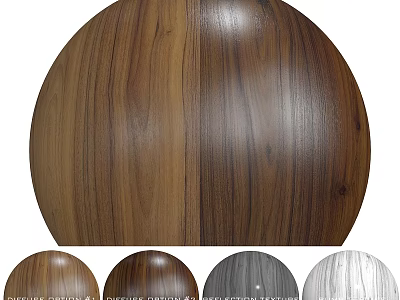 Wooden Sphere Component With Natural Grain Texture And Multiple Finish Options 3d model