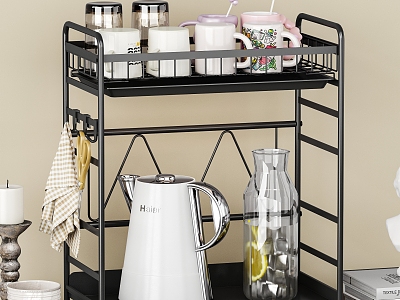 Simple Style Water Cup Kettle Storage Rack model