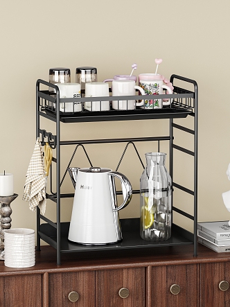 Simple Style Water Cup Kettle Storage Rack 3d model