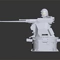 Turret turntable rail gun sci-fi tower defense 3d model