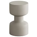 Modern Minimalist Side Tables with Stacked Cylinder Design in Pastel Pink Black and Beige