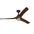 Modern Wooden Ceiling Chandelier With Fan Blades And Lighting For Home Interior