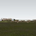 Modern viewing platform landscape platform mountain viewing platform forest restaurant forest space outside the swing 3d model