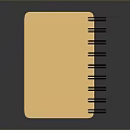 Yellow Spiral Notebook Computer With Black Binding On Dark Reflective Background