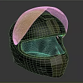 Black Motorcycle Helmet With Yellow Tinted Visor And Ultracomfort Geometric Design