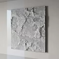 Textured Gray Wall Decor With Minimalist Design For Contemporary Home Interior