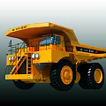 Yellow Heavy Duty Dump Utility Vehicle With Large Tires For Mining Work