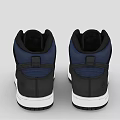 High Top Navy Blue And Black Nike Sneakers With White Sole Design