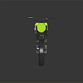 Futuristic White and Green Motorcycle With Modern Frame Sleek Body and Concept Design
