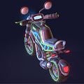 Modern Motorcycle Science Fiction Motorcycle 3d model