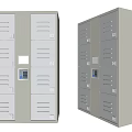 Sturdy Metal Storage Lockers With Numbered Doors And Electronic Access Panel