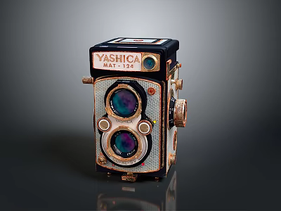 YASHICA MAT-124 Vintage Camera With Classic Design And Twin Lens For Collectible Household Use 3d model