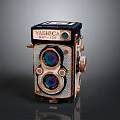 YASHICA MAT-124 Vintage Camera With Classic Design And Twin Lens For Collectible Household Use
