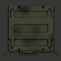 Military Weapon System Equipment With Green Rugged Case Stacked Display Panels And Tactical Interfaces
