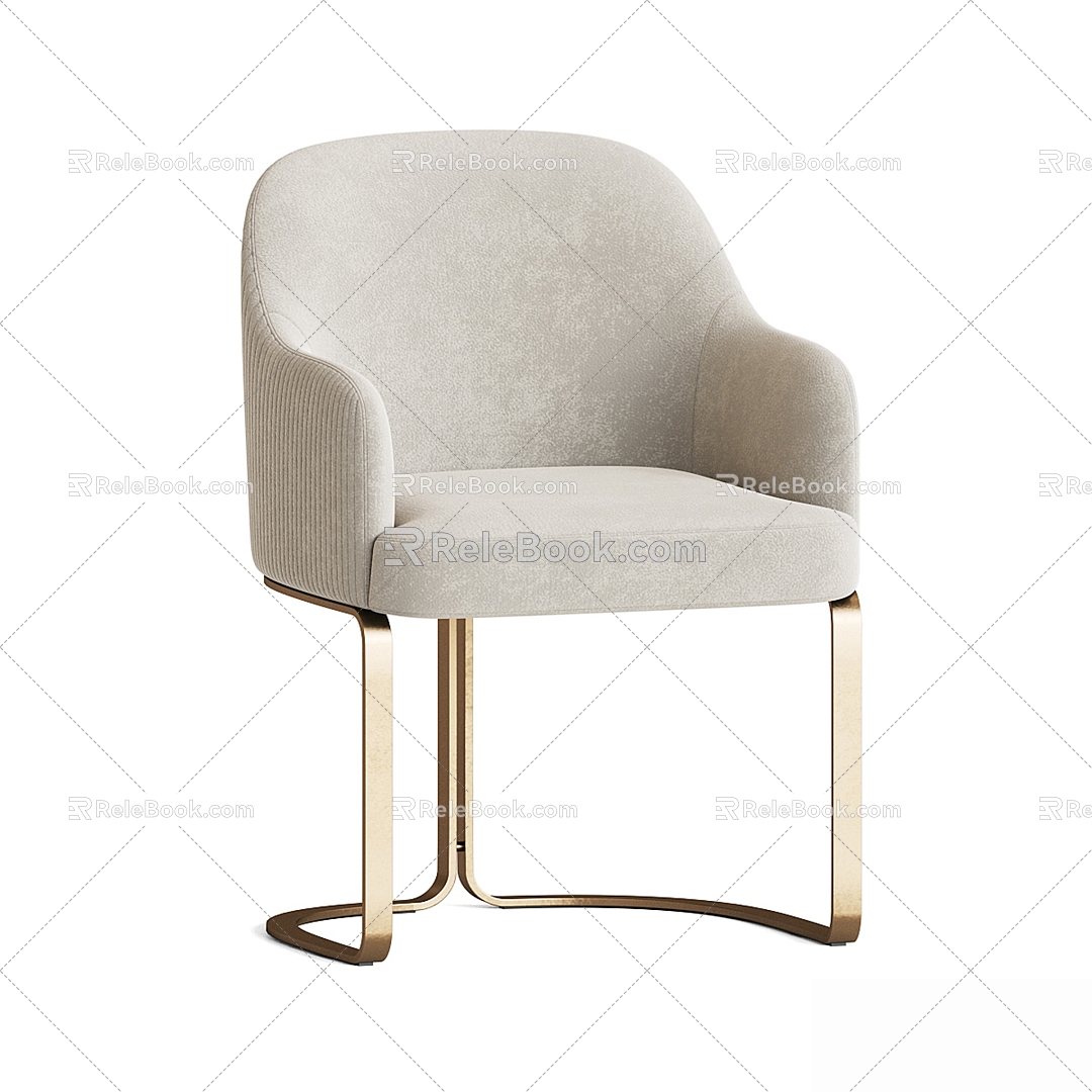 Modern leisure chair single chair 3d model