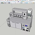 Dessert Shop Commercial Stainless Steel Workstation With Refrigeration And Digital