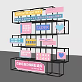 Vibrant Photo Check-in Spot Featuring Multi-layer Black Frame Colorful Signs Heart Arrows and Chinese Text
