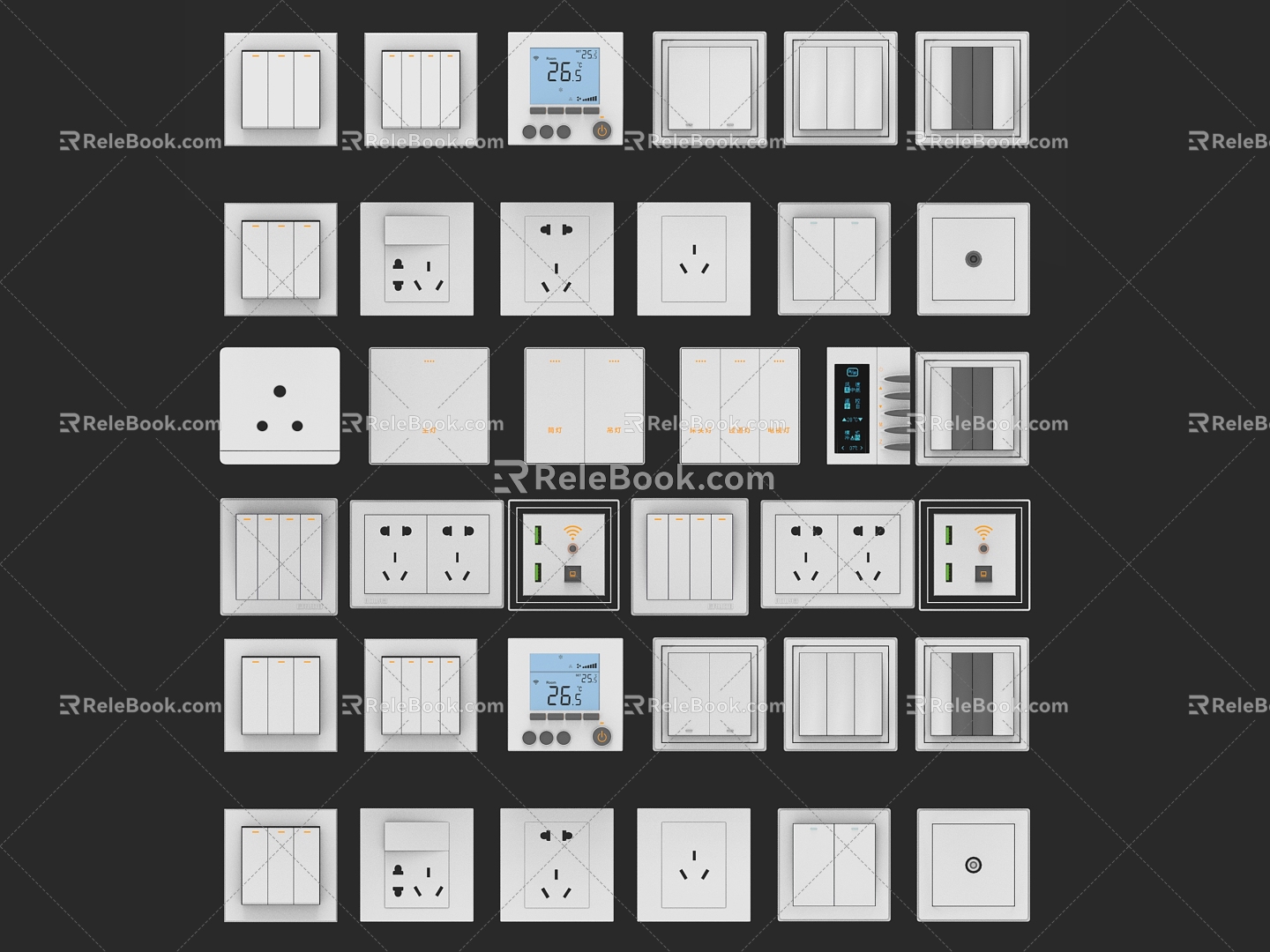 Hardware switch panel 3d model