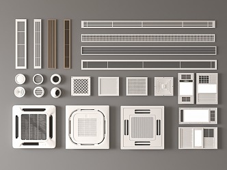 Modern air outlet air conditioning outlet central air conditioning outlet 3d model
